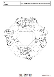 Mandala boyama sayfaları